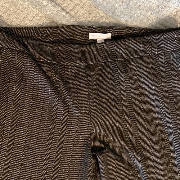 New York & Company medium size black striped design pull on pants, bootcut. - Picture 2 of 5